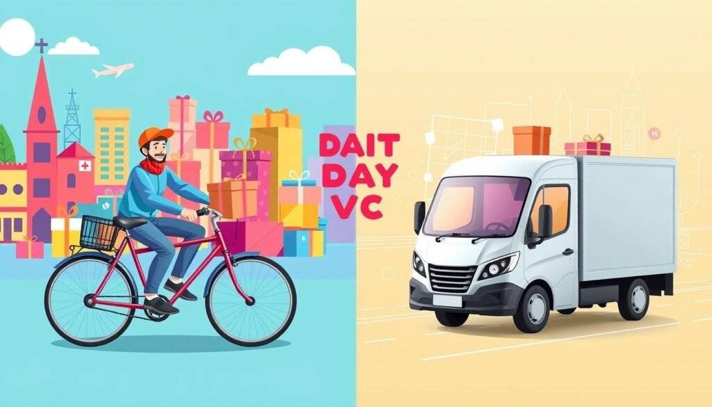 local vs online delivery services